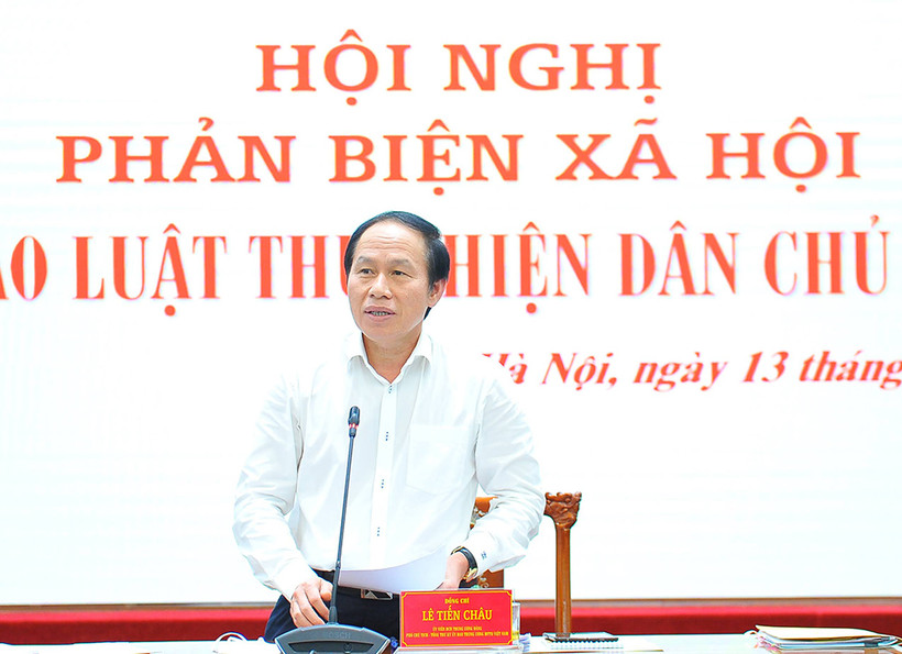 Ông Lê Tiến Châu, Ủy viên Trung ương Đảng, Phó Chủ tịch-Tổng Thư ký Ủy ban Trung ương Mặt trận Tổ quốc Việt Nam. Ảnh: Đức Anh