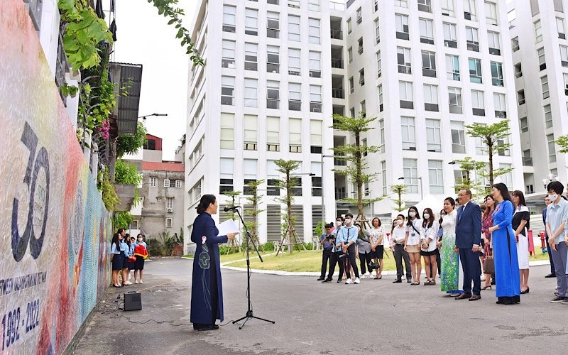 Chủ tịch Liên hiệp các tổ chức hữu nghị Việt Nam Nguyễn Phương Nga phát biểu tại buổi lễ.