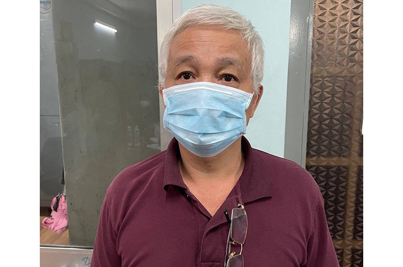 Đối tượng Phan Hữu Điệp Anh tại cơ quan chức năng.