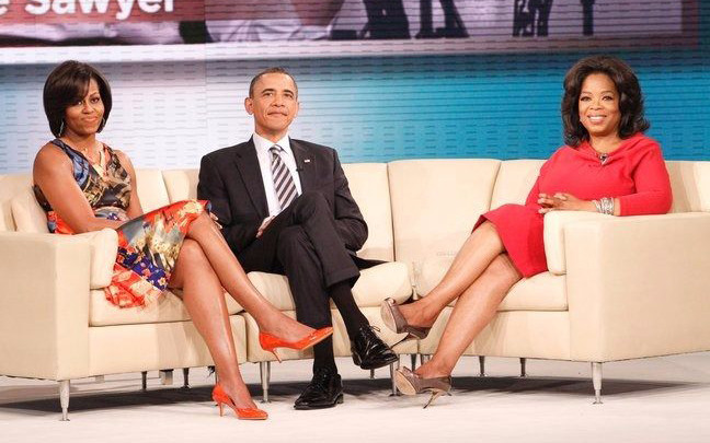 Oprah Winfrey cùng vợ chồng cựu Tổng thống Mỹ B.Obama.