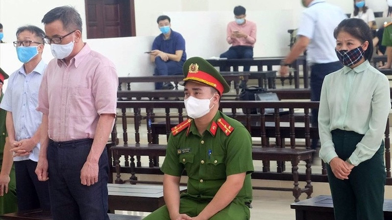 Các bị cáo tại buổi tuyên án