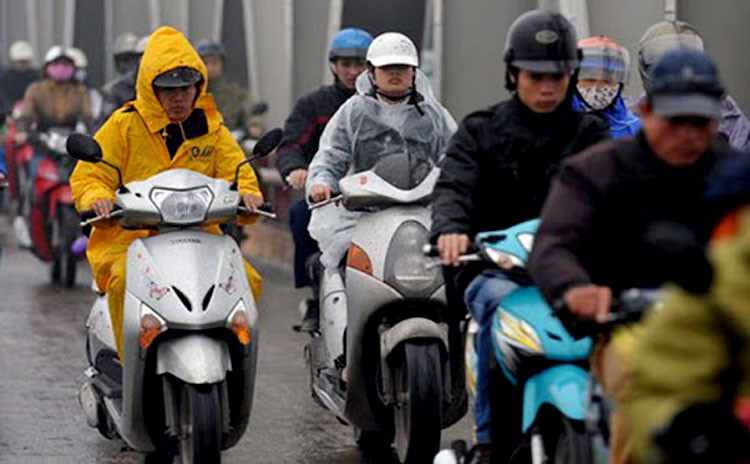 Khu vực Hà Nội đêm nay và ngày 28-1, có mưa, trời chuyển rét. (Ảnh minh họa)