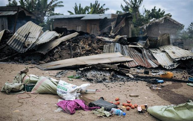 Một vụ tấn công của phiến quân tại CHDC Congo, ngày 18/2/2020. (Ảnh: AFP/TTXVN)