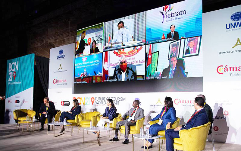 Tổng cục trưởng Nguyễn Trùng Khánh tham dự trực tuyến Diễn đàn cấp cao về tương lai của du lịch thế giới theo hình thức trực tuyến (Ảnh: UNWTO)