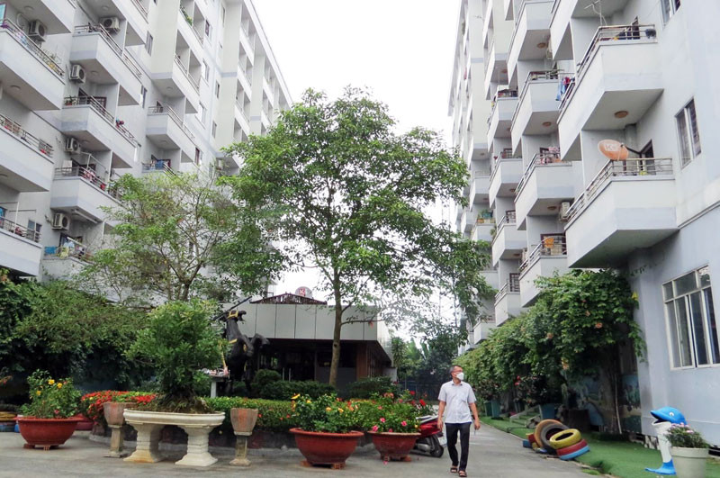 Nhà lưu trú công nhân giai đoạn 1 tại Khu chế xuất Linh Trung II của Công ty cổ phần đầu tư xây dựng sản xuất dịch vụ du lịch Thiên Phát.