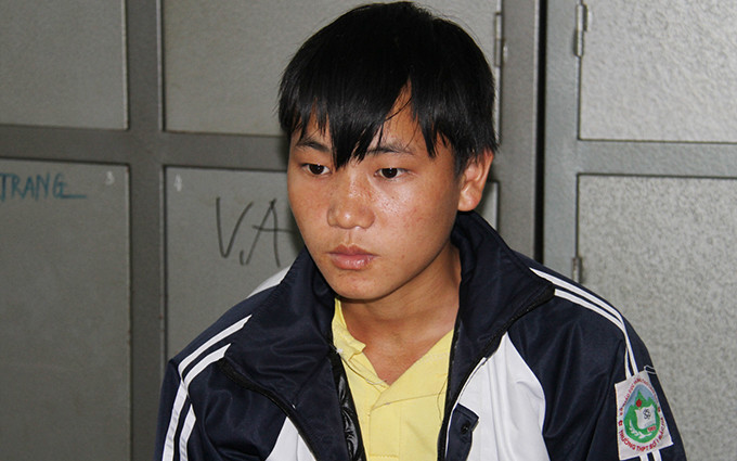 Đối tượng Giàng Seo Nhà tại cơ quan công an Lào Cai