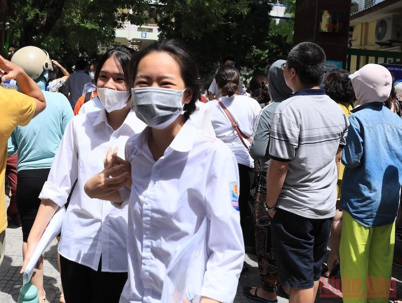 Thí sinh Kỳ thi tuyển sinh vào lớp 10 của Hà Nội. (Ảnh: THÀNH ĐẠT)