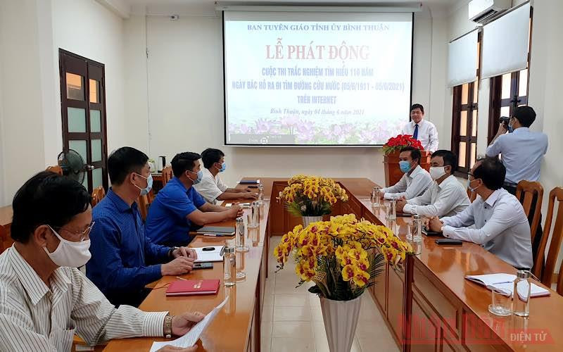 Buổi phát động Cuộc thi “Tìm hiểu 110 năm Ngày Bác Hồ ra đi tìm được cứu nước” do Ban Tuyên giáo Tỉnh ủy Bình Thuận tổ chức.