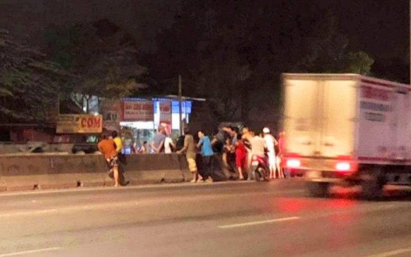 Hiện trường khu vực xảy ra vụ tai nạn.