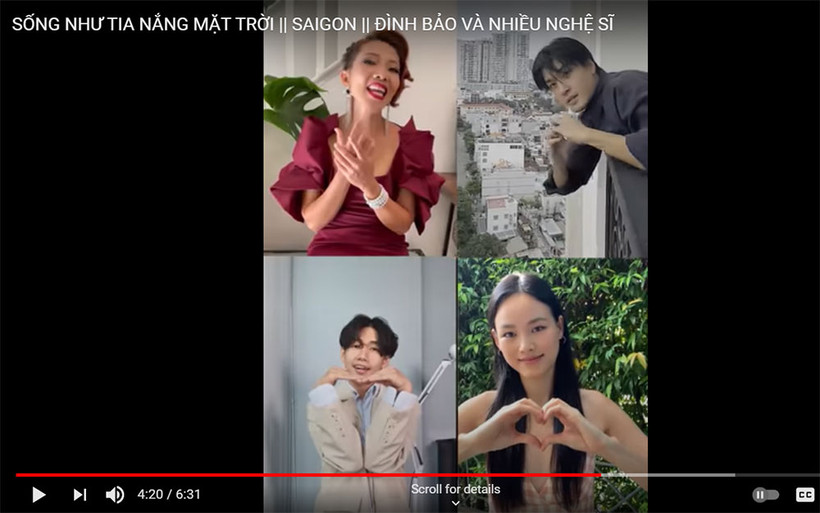 Các ca sĩ tham gia MV. (Ảnh chụp màn hình)