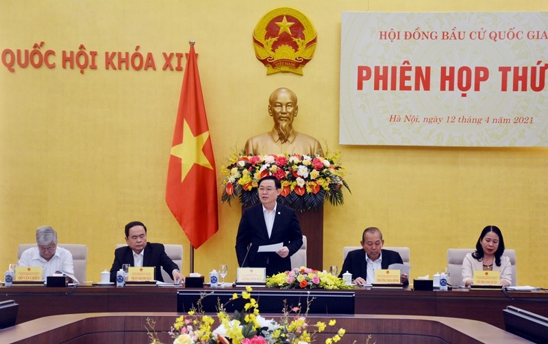 Chủ tịch Quốc hội Vương Đình Huệ chủ trì Phiên họp thứ 5, Hội đồng Bầu cử quốc gia