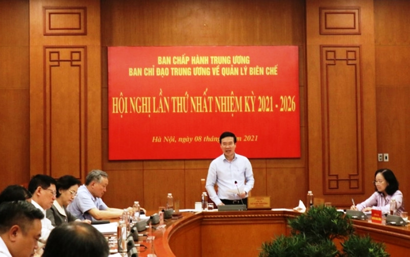 Đồng chí Võ Văn Thưởng phát biểu kết luận Hội nghị. (Ảnh: dangcongsan.vn)