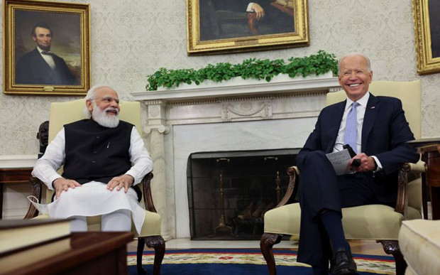 Tổng thống Mỹ Joe Biden và Thủ tướng Ấn Độ Narendra Modi. (Nguồn: Reuters)