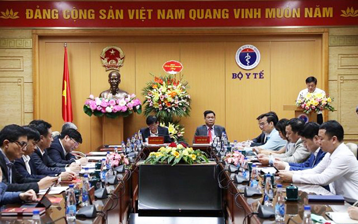 Đảng ủy Khối các cơ quan T.Ư làm việc với Đảng ủy, Ban Cán sự đảng Bộ Y tế về phối hợp nâng cao chất lượng công tác đảng trong Đảng bộ.