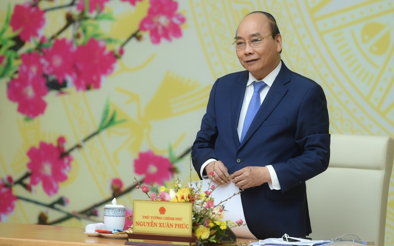 Thủ tướng Nguyễn Xuân Phúc dự và phát biểu ý kiến tại cuộc họp.