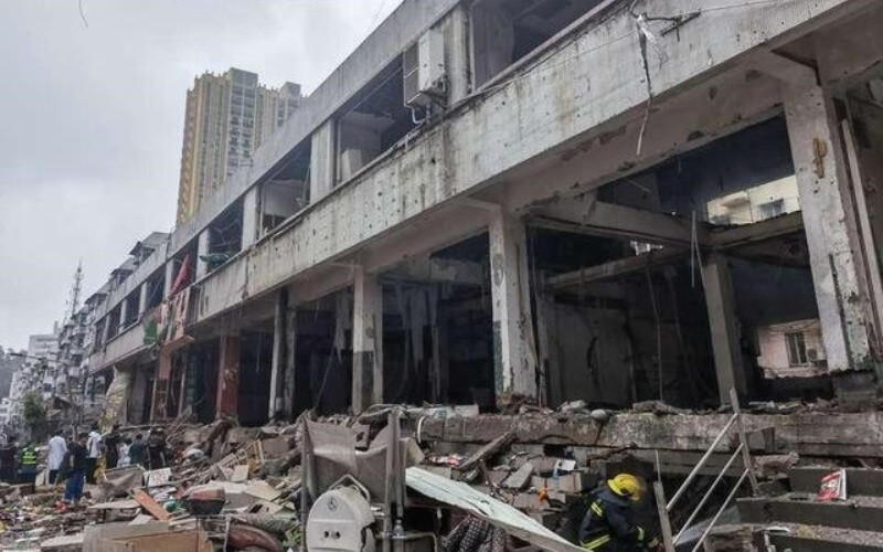 Hiện trường xảy ra vụ nổ.