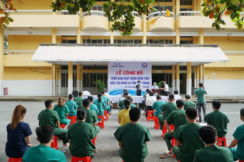 Lễ công bố triển khai hoạt động Bệnh viện điều trị bệnh Covid-19 tỉnh Sóc Trăng. 