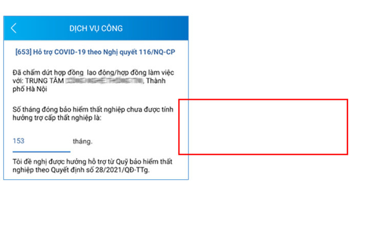 Trên VssID, lao động có thể kiểm tra thời gian tham gia bảo hiểm thất nghiệp chưa được tính hưởng trợ cấp thất nghiệp (số tháng).