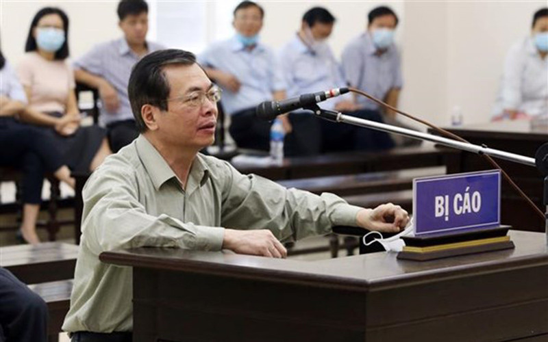 Bị cáo Vũ Huy Hoàng. (Ảnh: Phạm Kiên/TTXVN)