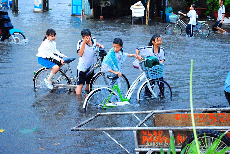 Mưa âm ỉ, Cà Mau bì bõm trong nước