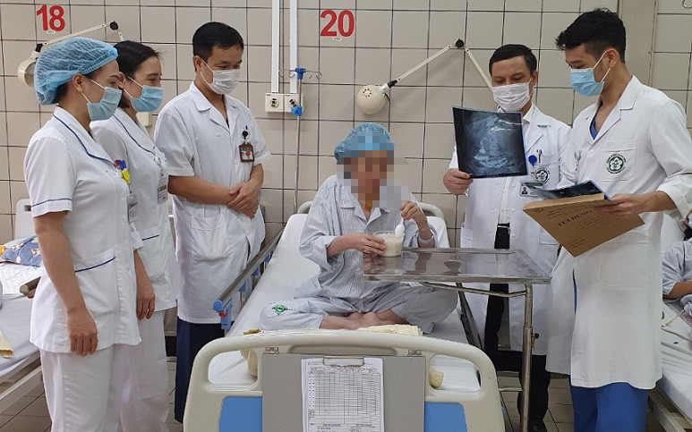 Bệnh nhân đã ăn uống được bình thường.