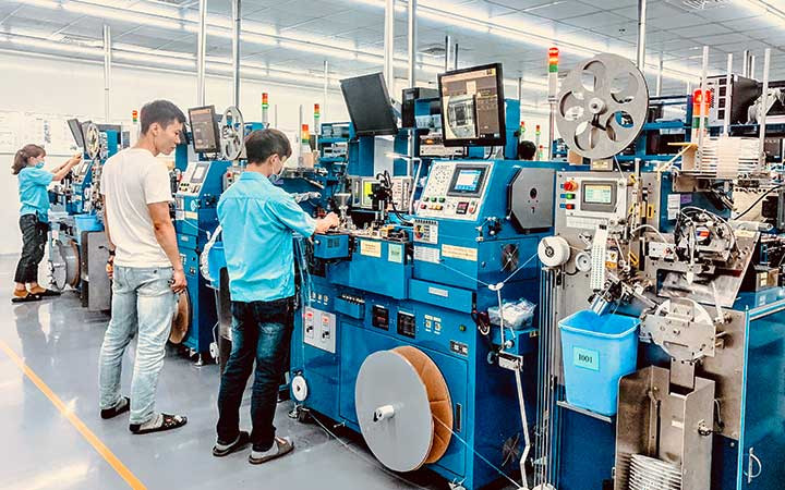 Công ty TNHH Điện tử Chilisin (Khu công nghiệp VSIP, Hải Phòng) sản xuất ổn định và tiếp tục mở rộng đầu tư. (Ảnh: NGÔ QUANG DŨNG)