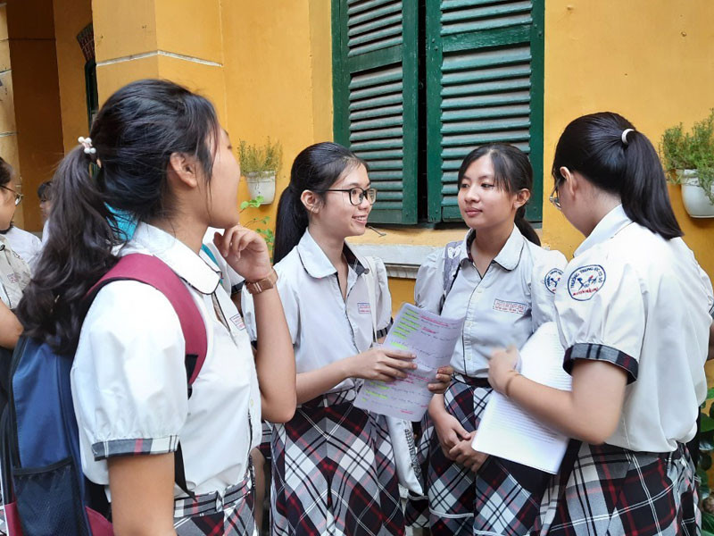 Các thí sinh tham gia kỳ tuyển sinh vào lớp 10 công lập năm 2020 tại TP Hồ Chí Minh.