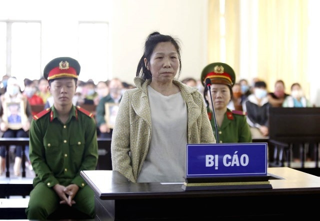 Bị cáo Nghiêm Thị Nhi tại phiên tòa xét xử sơ thẩm.