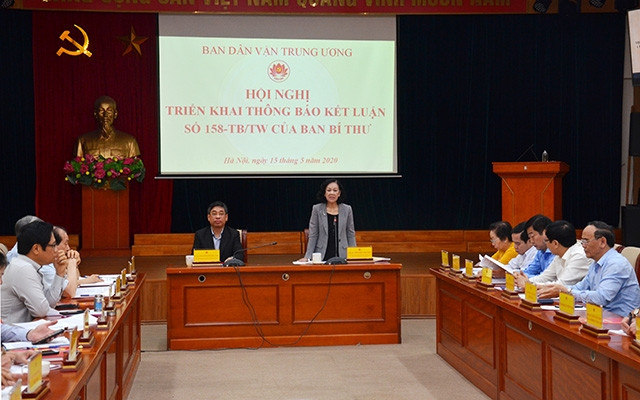  Ban Dân vận T.Ư triển khai Thông báo Kết luận số 158 của Ban Bí thư