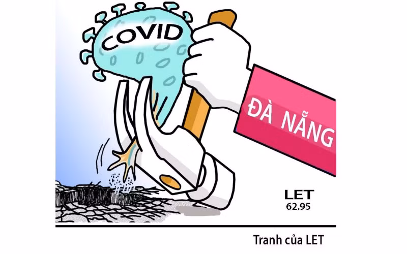 Hình ảnh tranh cổ động do chú Lê Viết Trí vẽ trong những ngày gần đây. (Ảnh: NVCC)