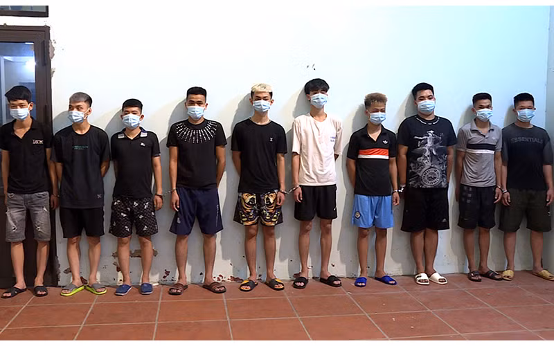 Các đối tượng bị bắt giữ.