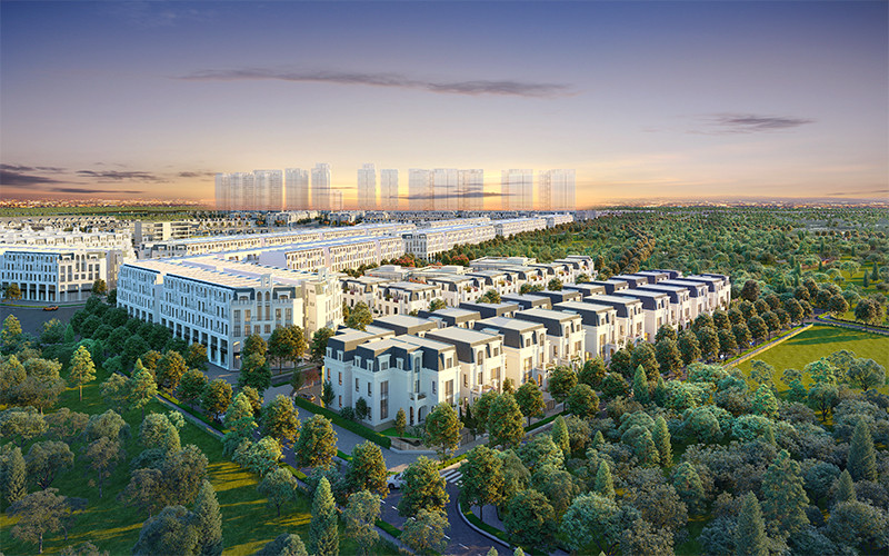 Thảo Viên Villas được bao quanh bởi những hàng cây xanh