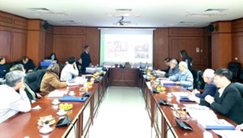 Quang cảnh buổi nghiệm thu đề tài.