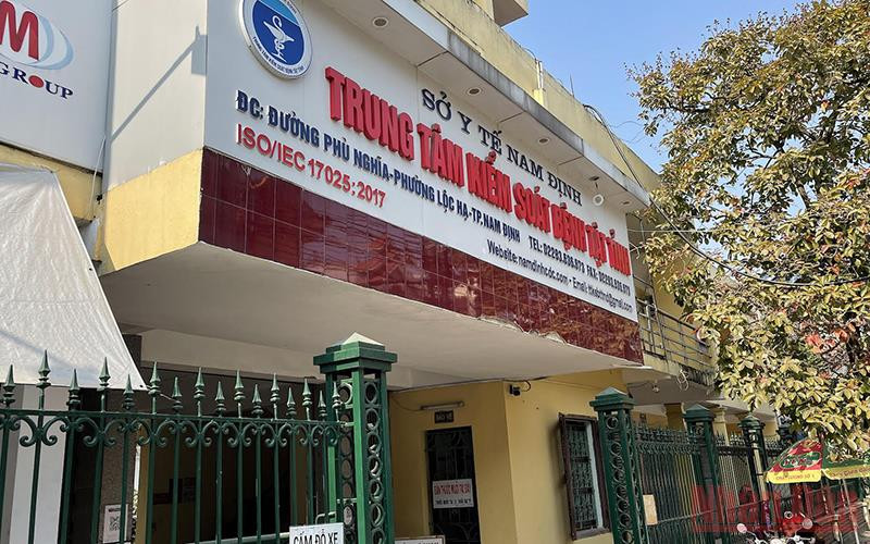 Trụ sở CDC tỉnh Nam Định trên đường Phù Nghĩa, phường Lộc Vượng, thành phố Nam Định.