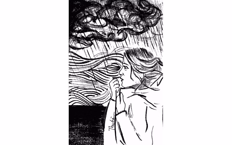 Cây hoàng lan trong bão