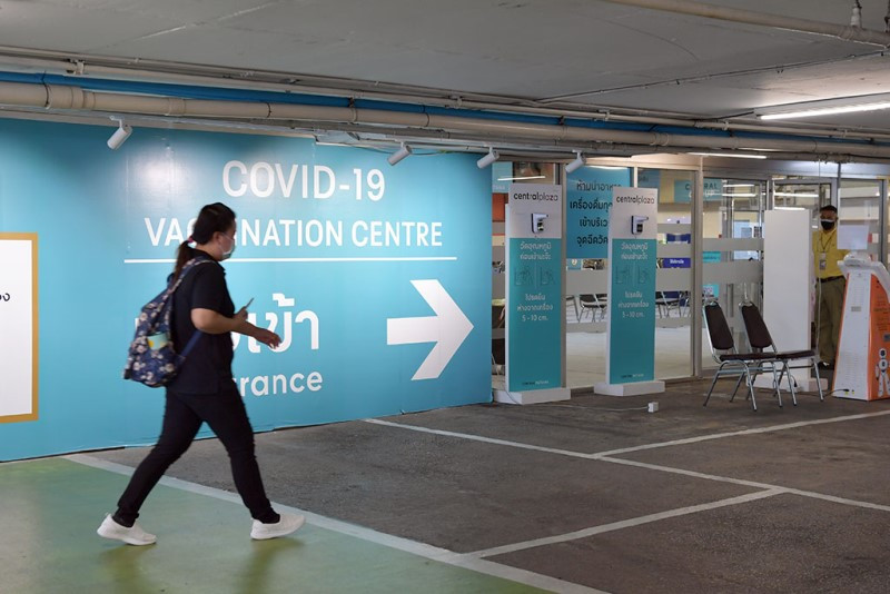 Một trung tâm tiêm chủng vaccine của Thái Lan ở Thủ đô Bangkok. (Ảnh: NAM ĐÔNG) 