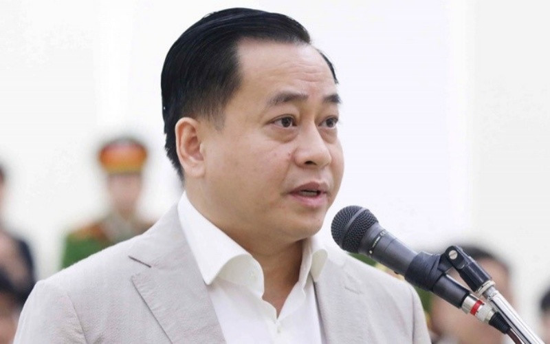 Phan Văn Anh Vũ tại phiên tòa. 