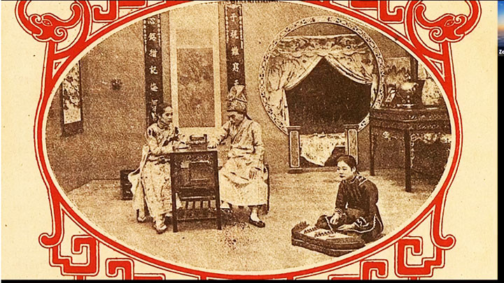 Ảnh chụp cảnh phim “Kim Vân Kiều” của hãng Indo-Chine Film sản xuất năm 1924.