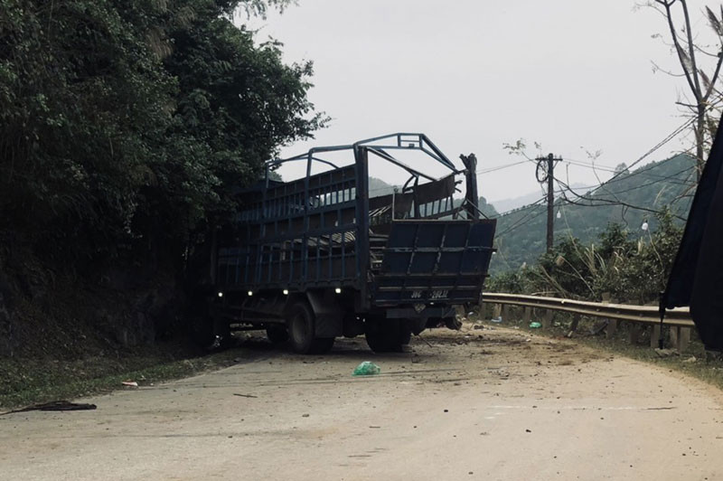 Hiện trường vụ tai nạn.