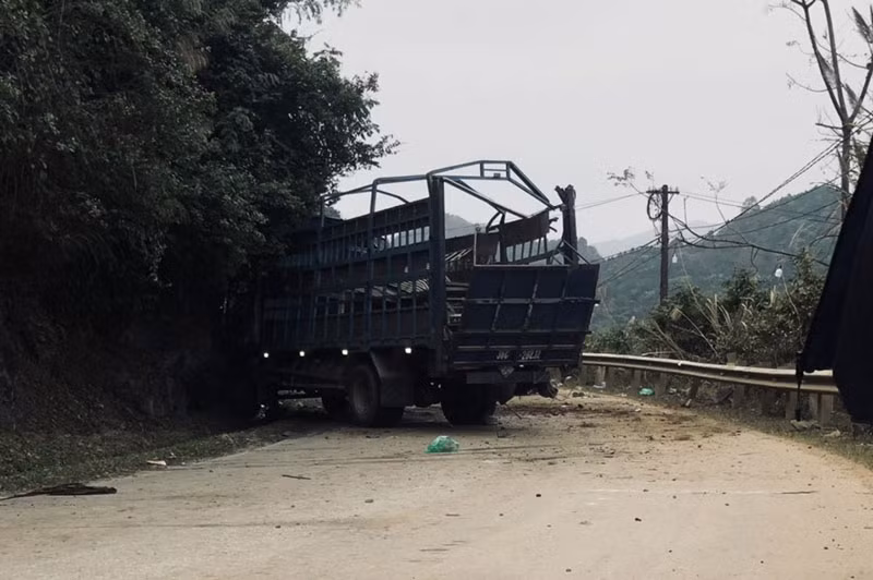 Hiện trường vụ tai nạn.