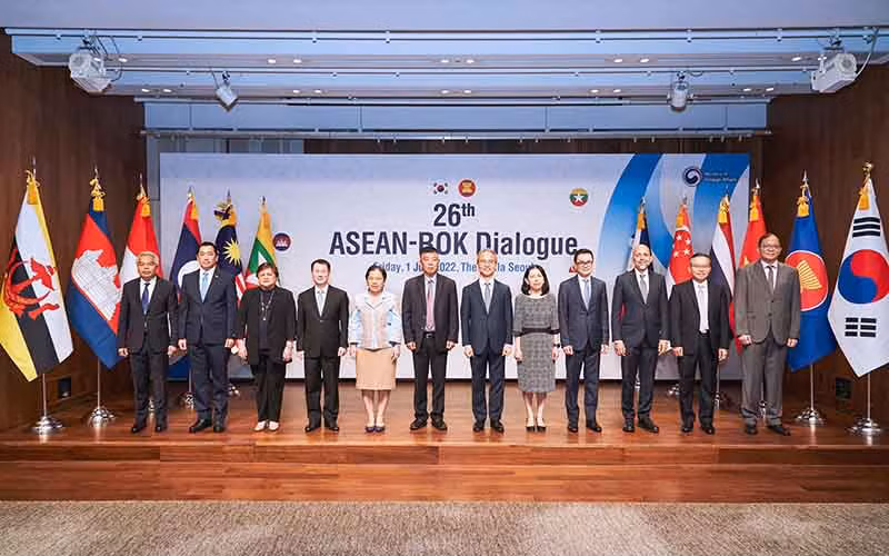 Đối thoại ASEAN-Hàn Quốc lần thứ 26 là đối thoại đầu tiên do ASEAN và bên đối tác tổ chức trực tiếp sau hai năm gián đoạn bởi Covid-19. (Ảnh: Bộ Ngoại giao)
