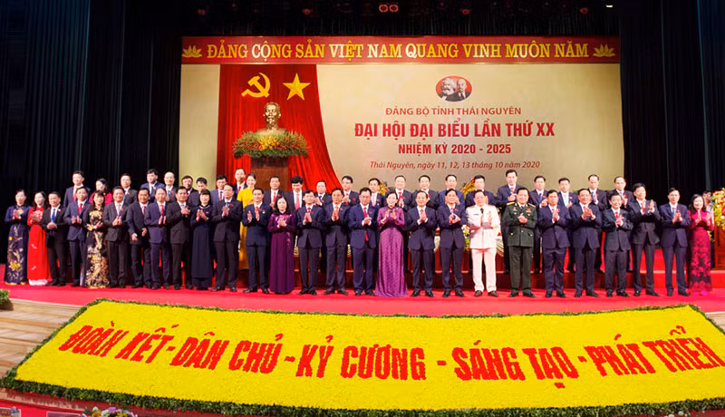 Ban Chấp hành Đảng bộ tỉnh Thái Nguyên khóa 20, nhiệm kỳ 2020 - 2025. 