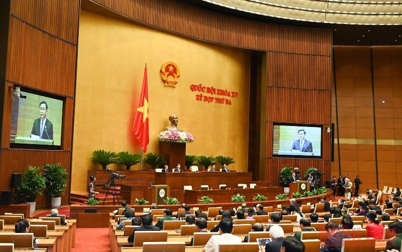 Kỳ họp thứ ba, Quốc hội Khóa XV bế mạc chiều 16/6. (Ảnh: LINH NGUYÊN)