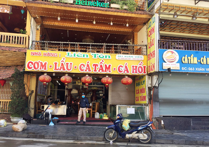 Quán cơm Liên Tôn (Sa Pa), nơi bệnh nhân Đ.T.M.H dừng nghỉ ăn uống.