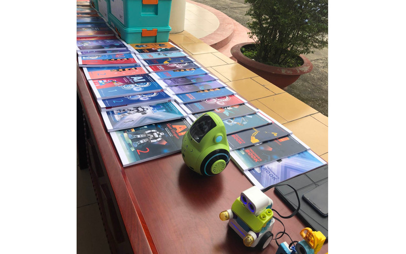 Gian hàng giới thiệu AI-Robotics.