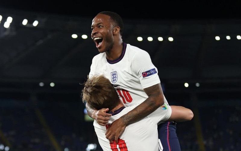 Raheem Sterling đã góp công trong một nửa số bàn thắng của tuyển Anh ở Euro 2020. (Ảnh: EuroSport)