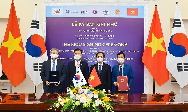 Việt Nam và Hàn Quốc thúc đẩy hợp tác ứng phó dịch Covid-19.