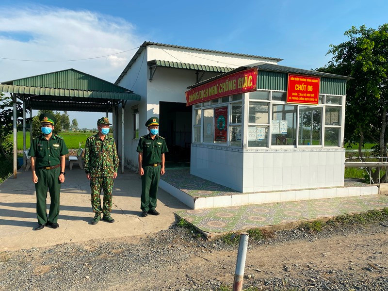 Các chiến sĩ bảo vệ tuyến biên giới An Giang.