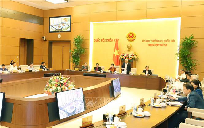 Ủy ban Thường vụ Quốc hội họp phiên thứ 50. (Ảnh: TTXVN) 