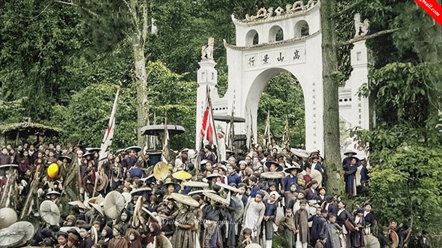 Hội đền Hùng xưa. Ảnh tư liệu